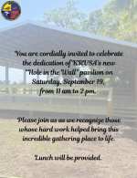 Dedication Ceremony for "Hole in the Wall" Pavilion