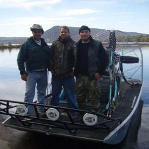 Tom Snyder of Snyder airboats fishing with Joe P. on