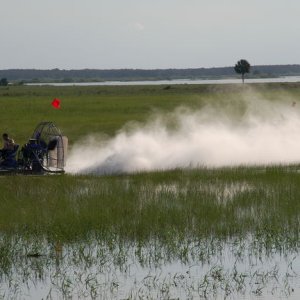 Pulling up a sunk airboat!
