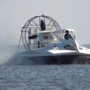 Hovercraft Thundering Along on Lake O