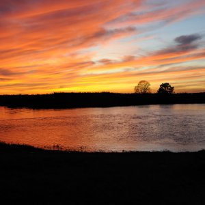 Sunset on the Stick Marsh Dike