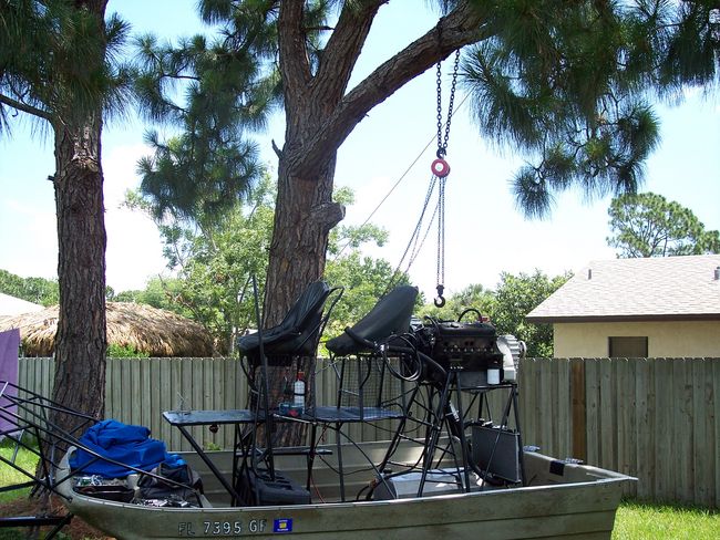 Backyard Airboat Motor Hoist